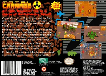 Total Carnage (USA) (Beta 1) box cover back